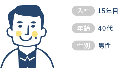 入社15年目40代男性
