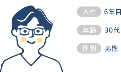 入社6年目30代男性